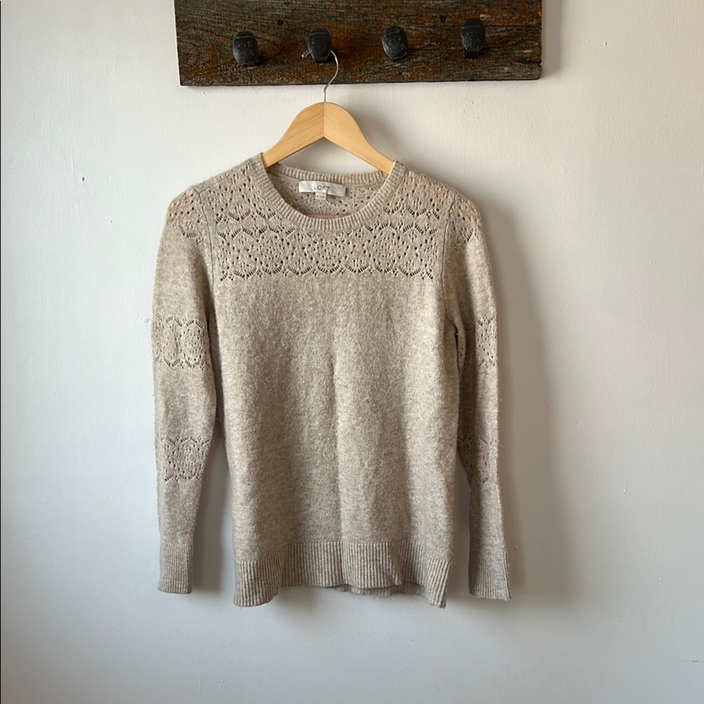 LOFT Sweater with lace detail